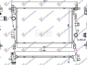 HLADNJAK MOTORA 1.4 TURBO BENZ za Fiat 500X od 2015. do 2019. god.