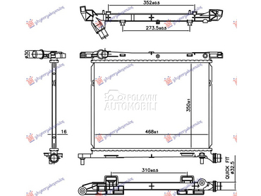 HLADNJAK MOTORA (1.0 HIBRID/BE za Fiat 500 od 2015. do 2025. god.