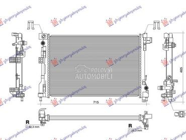 HLADNJAK MOTORA ELEK. (610x396 za Fiat 500e od 2021. do 2025. god.