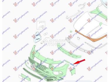 NOSAC PREDNJEG BRANIKA BOCNI P za Fiat Tipo od 2016. do 2021. god.