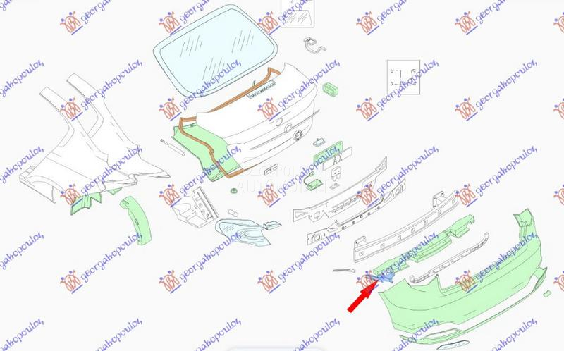 NOSAC ZADNJEG BRANIKA UNUTRASN