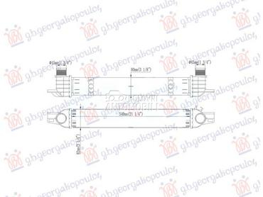 HLADNJAK INTERKULERA 1.3 DIZEL za Fiat Fiorino od 2016. do 2025. god.