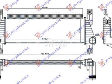 HLADNJAK INTERKULERA 2.2 TDCi za Ford Ranger od 2015. do 2019. god.