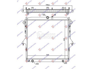 HLADNJAK MOTORA 2.2-/3.2 TDCi za Ford Ranger od 2012. do 2015. god.