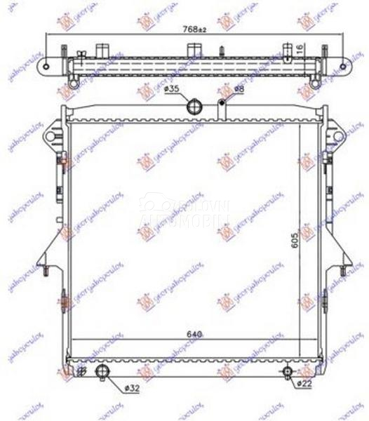 HLADNJAK MOTORA 2.2-/3.2 TDCi