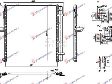 HLADNJAK KLIME 2.0 DIZEL (554x za Ford Ranger od 2019. do 2022. god.