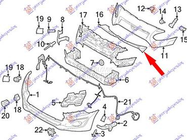 POKLOPAC VEZNOG LIMA GORNJI PL za Ford Tourneo Connect od 2013. do 2019. god.