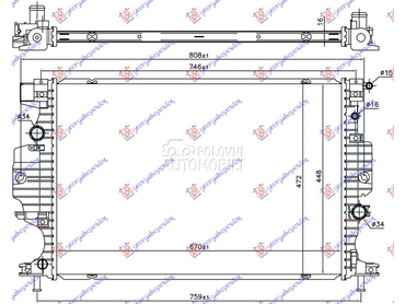 HLADNJAK MOTORA 1.5/2.0 EcoBoo za Ford Mondeo od 2014. do 2025. god.