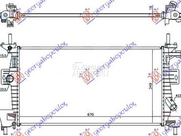 HLADNJAK MOTORA 1.6i 16VTI (67 za Ford Focus od 2014. do 2018. god.