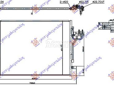 HLADNJAK KLIME 1.6 TDCI ECOnet za Ford Focus od 2014. do 2018. god.