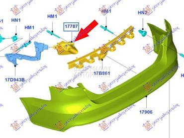 NOSAC ZADNJEG BRANIKA PLASTICN za Ford Focus od 2014. do 2018. god.