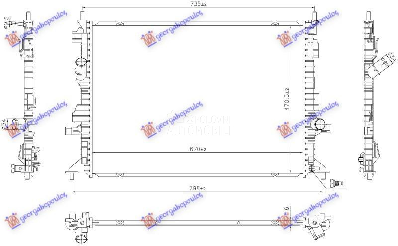 HLADNJAK MOTORA 1.0 EcoBoost B