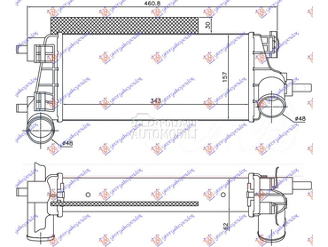 HLADNJAK INTERKULERA 1.0 EcoBo za Ford Focus od 2014. do 2018. god.