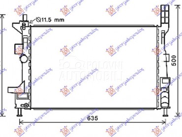 HLADNJAK MOTORA 1.5 TDCi ECOne za Ford Tourneo Connect od 2013. do 2019. god.