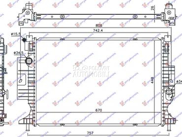HLADNJAK MOTORA 1.5 EcoBoost B za Ford Kuga od 2013. do 2016. god.