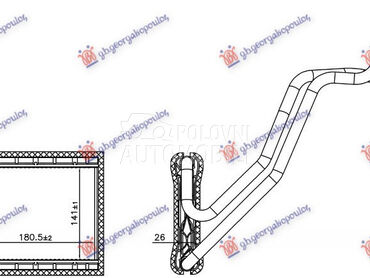 GREJAC KABINE (181x141x26) za Ford Tourneo Courier od 2013. do 2025. god.