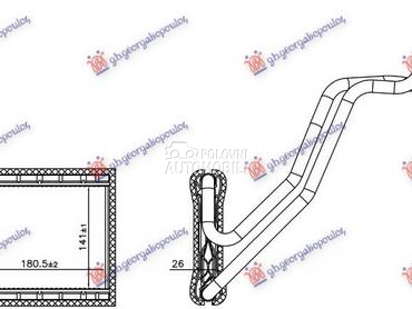 GREJAC KABINE (181x141x26) za Ford Ka+ od 2016. do 2018. god.