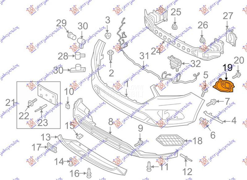 RESETKA PREDNJEG BRANIKA UNUTR