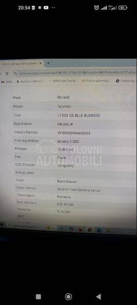 Renault Talisman 1.7 DCI BUSINESS