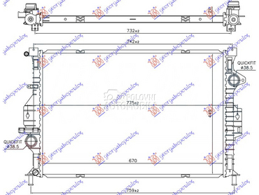 HLADNJAK MOTORA 1.6 EcoBoost B za Ford Kuga od 2013. do 2016. god.