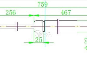 AMORTIZER GEPEK VRATA (759L-67 za Ford Kuga od 2013. do 2016. god.