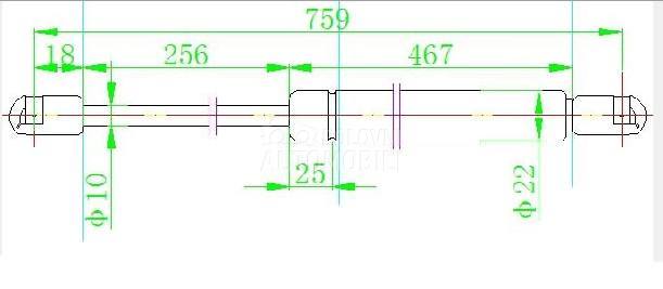 AMORTIZER GEPEK VRATA (759L-67