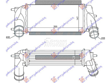 HLADNJAK INTERKULERA 1.0i 12V za Ford Fiesta od 2013. do 2017. god.