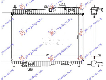 HLADNJAK MOTORA 1.0i 12V/1.0 ( za Ford Fiesta od 2013. do 2017. god.