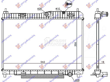 HLADNJAK MOTORA 1.6 BENZIN (MA za Ford Fiesta od 2013. do 2017. god.