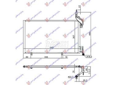 HLADNJAK KLIME 1.6 EcoBoost BE za Ford Fiesta od 2013. do 2017. god.
