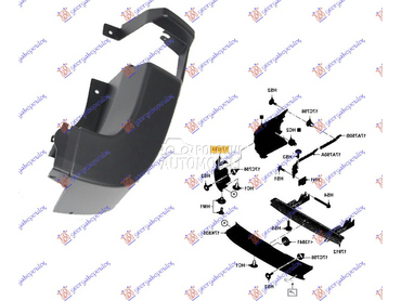 KRAJ ZADNJEG BRANIKA SIVI za Ford Transit Connect od 2013. do 2019. god.