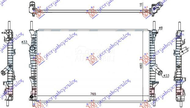 HLADNJAK MOTORA 2.0/2.2 TDCi D