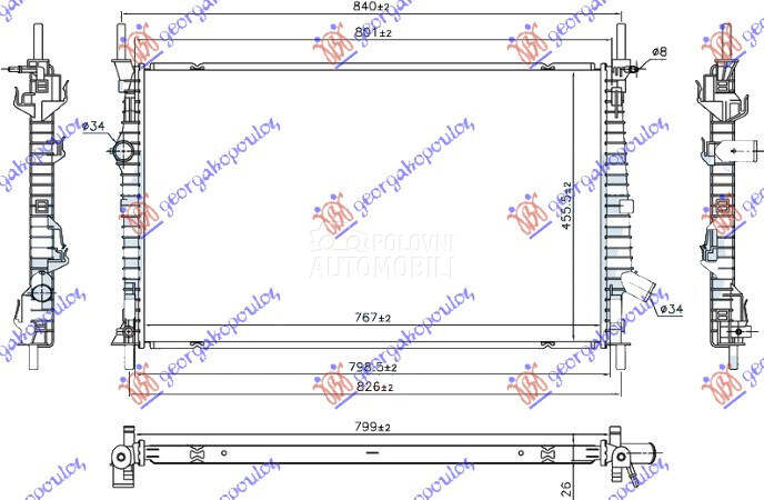 HLADNJAK MOTORA 2.0 TDCi DIZEL