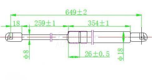AMORTIZER GEPEK VRATA (650L-69