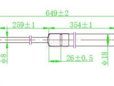 AMORTIZER GEPEK VRATA (650L-69 za Ford Tourneo Custom od 2018. do 2023. god.