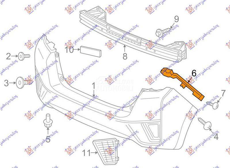 NOSAC ZADNJEG BRANIKA BOCNI PL
