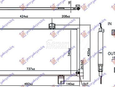 HLADNJAK KLIME 1.3 BENZIN (737 za Honda Jazz od 2015. do 2018. god.