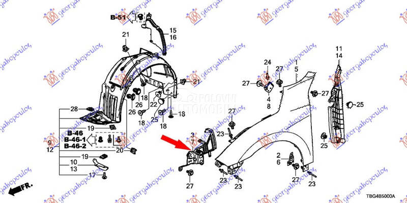 NOSAC PREDNJEG BLATOBRANA