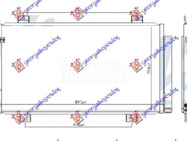 HLADNJAK KLIME 2.0 TIP R BENZI za Honda Civic od 2016. do 2022. god.