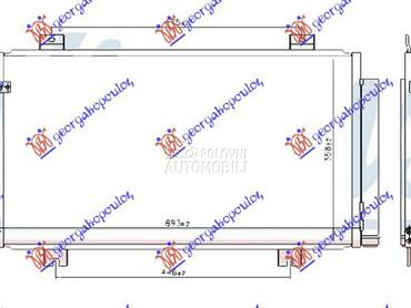 HLADNJAK KLIME 2.0 TIP R BENZI za Honda Civic od 2016. do 2022. god.