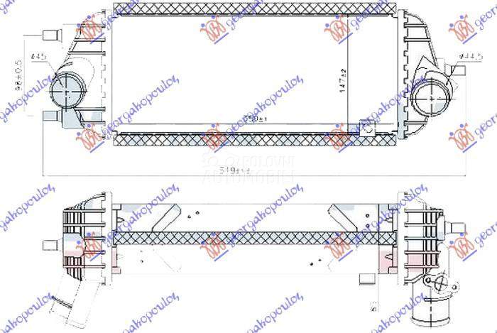HLADNJAK INTERKULERA 1.7 CRDi