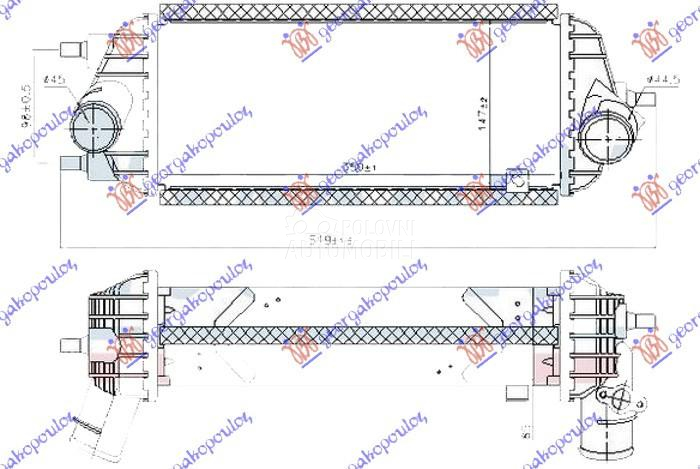 HLADNJAK INTERKULERA 1.7 CRDi
