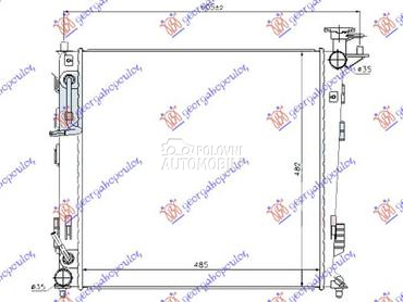 HLADNJAK MOTORA 2.0 CRDi DIZEL za Hyundai ix35 od 2010. do 2015. god.