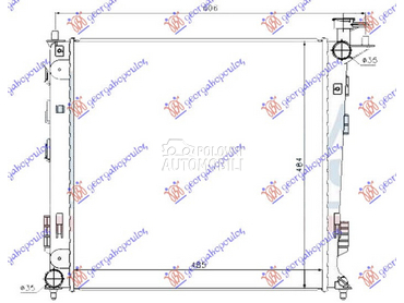 HLADNJAK MOTORA 1.7/2.0 CRDi D za Hyundai ix35 od 2010. do 2015. god.