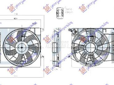 VENTILATOR KOMPLET (BENZIN) (4 za Hyundai ix35 od 2010. do 2015. god.
