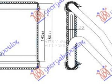 GREJAC KABINE (145x225x20) za Hyundai ix35 od 2010. do 2015. god.