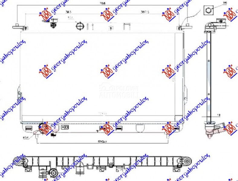 HLADNJAK MOTORA 2.0i/2.4i/2.5i