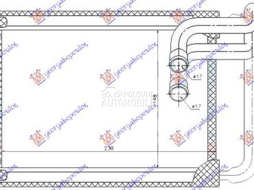 GREJAC KABINE (150x220x26) za Hyundai Sonata od 2006. do 2011. god.