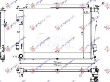 HLADNJAK MOTORA 2.0/2.4 (MAN) za Hyundai Sonata od 2011. do 2015. god.