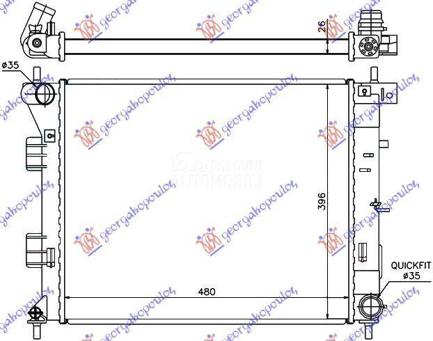 HLADNJAK MOTORA 1.4/1.6 CRDi (